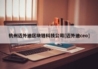 杭州迈外迪区块链科技公司[迈外迪ceo]