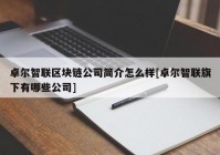 卓尔智联区块链公司简介怎么样[卓尔智联旗下有哪些公司]